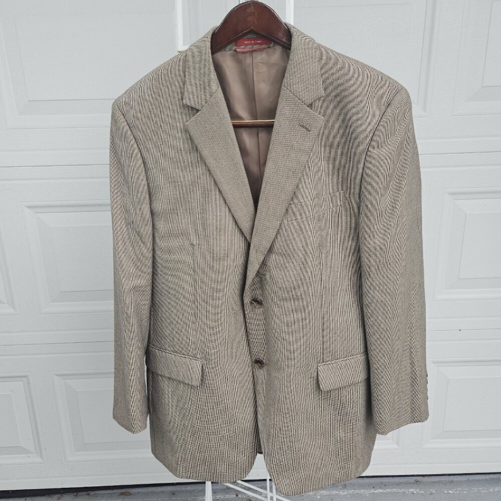 Izod Macy's Mens Store Tan Size 42R Sports Coat Blazer Two Button